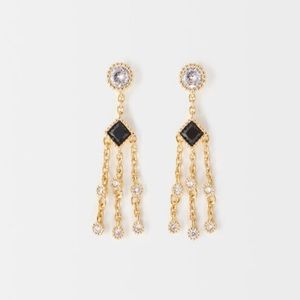 Maje Gold Earrings DIAMANTÉ-EMBELLISHED BRASS EARRINGS